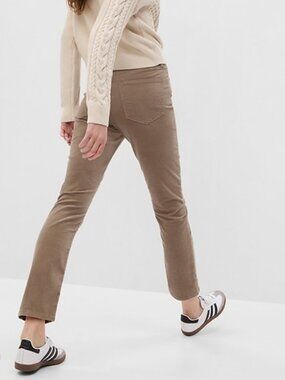 GAP Vintage Slim High Rise Pant Velveteen Velvet Pants Tan Beige Brown 29 / 8